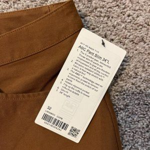 Men's Lululemon ABC Pant Slim Pant - 32" x 34" - New with Tag***